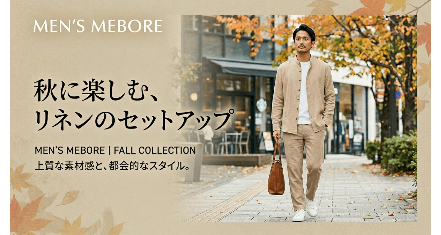 秋のリネンセットアップで上品カジュアル|30代40代メンズ着こなし集 秋のリネンセットアップで上品カジュアル|30代40代メンズ着こなし集