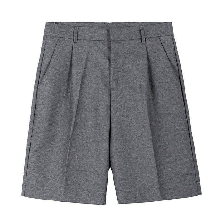 【メンズ】夏の定番!短パン: ダブルタックスリムフィットサマースーツハーフパンツ | 20代30代40代におすすめ