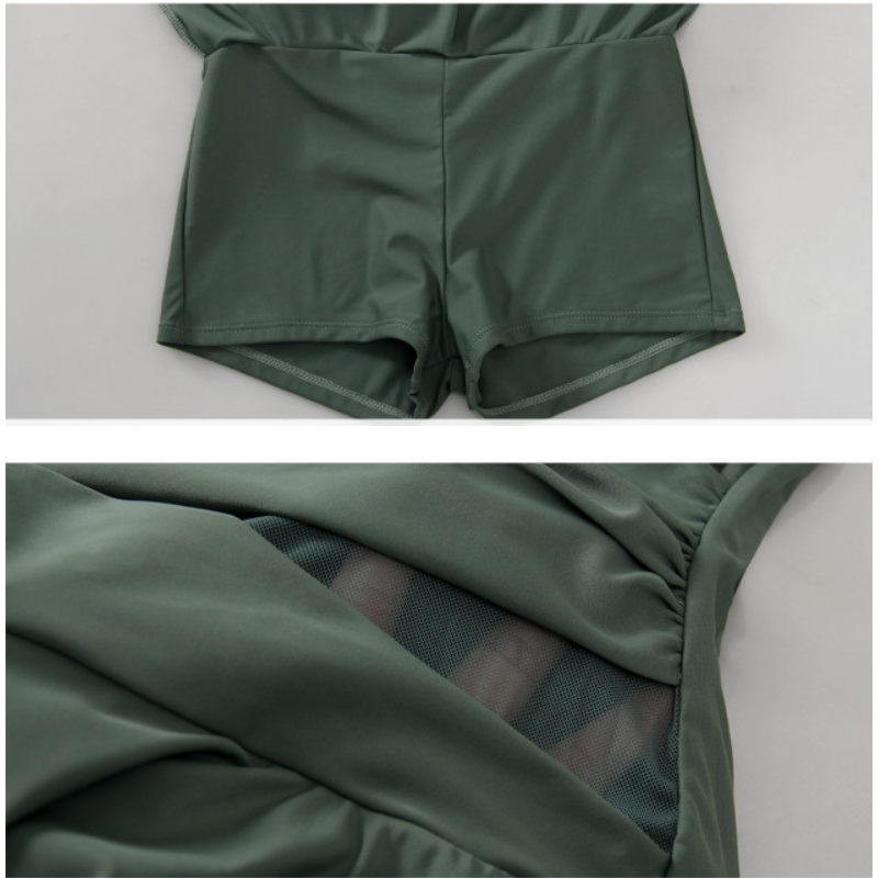 【男ウケ水着】胸下クロスウエストシアースカート裾ワンピース水着 | エロい格好・男モテ水着・セクシーな水着姿におすすめ