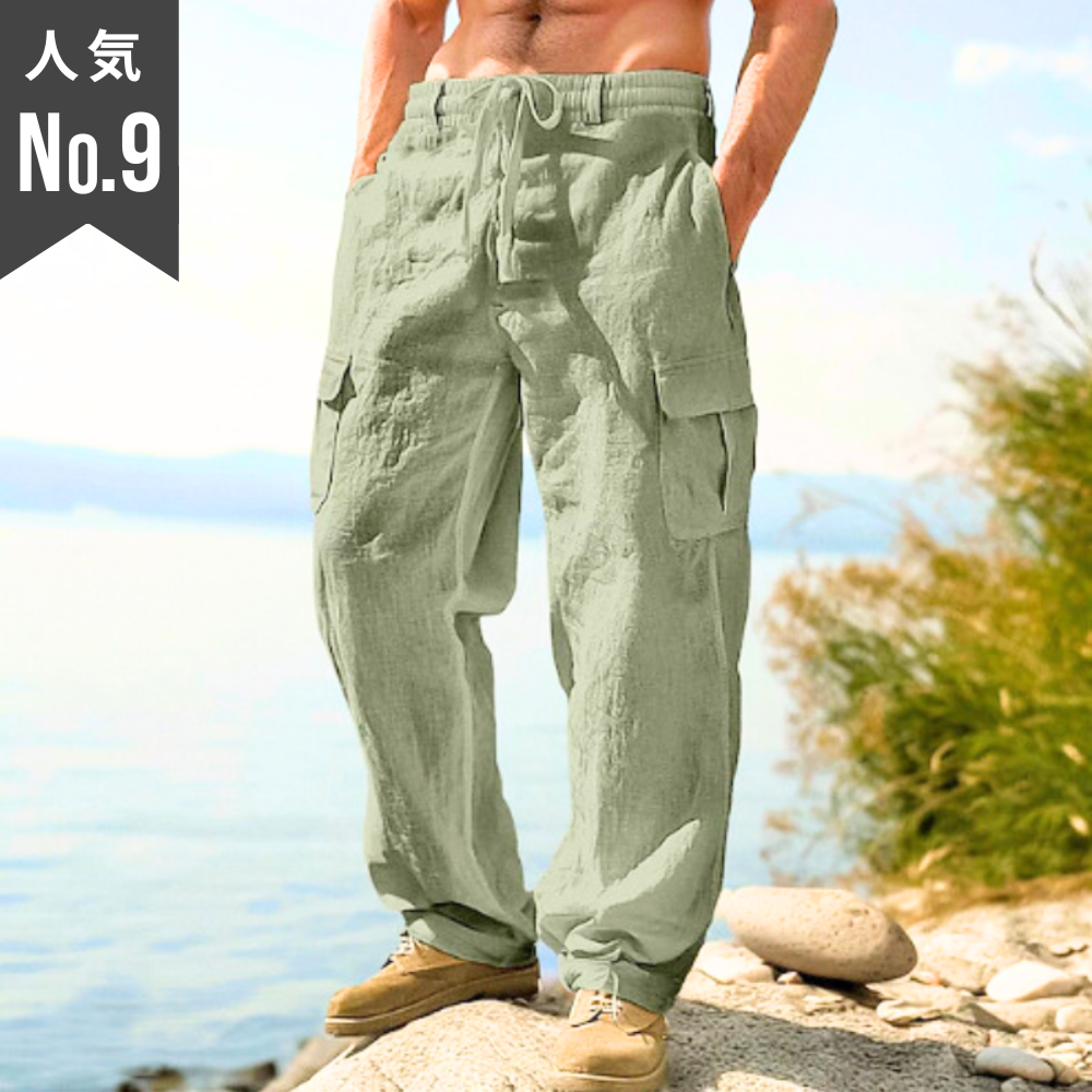 コットンリネンカーゴパンツ パンツ goa linen cotton military pants