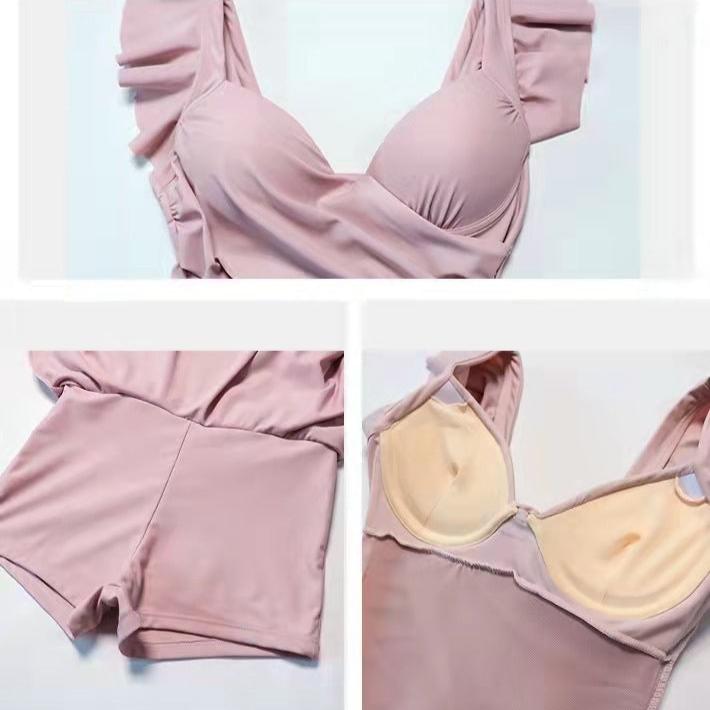 【男ウケ水着】胸下クロスウエストシアースカート裾ワンピース水着 | エロい格好・男モテ水着・セクシーな水着姿におすすめ