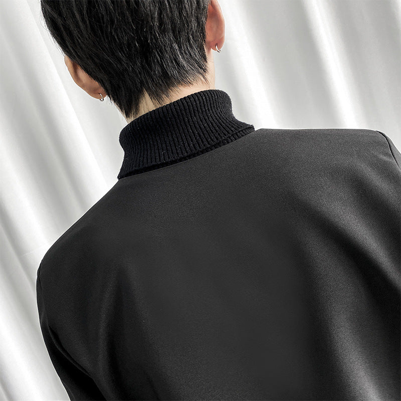 【メンズ】秋冬のジャケットアウター: ノーカラージャケットボタンレス | 20代30代40代におすすめ