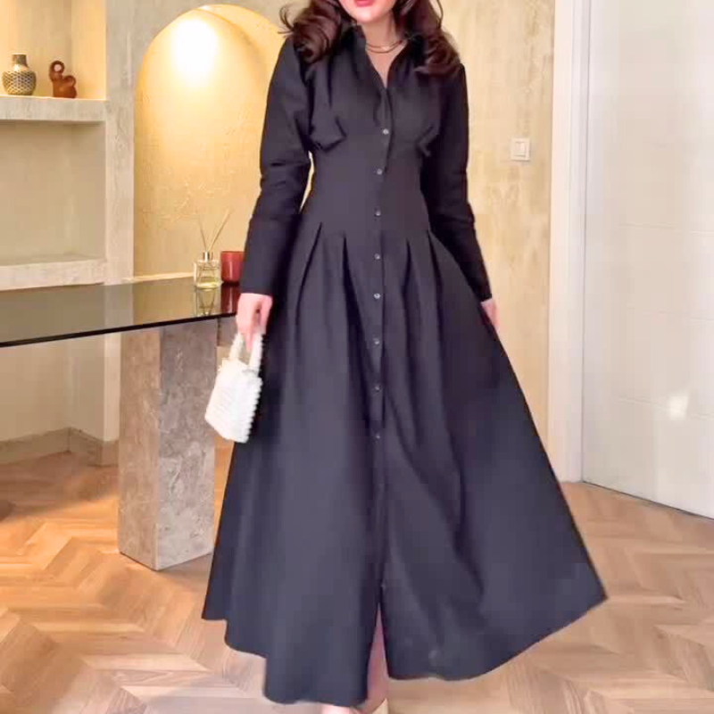 30代女性に人気の黒シャツワンピース|秋冬のデートにぴったりな好印象コーデ