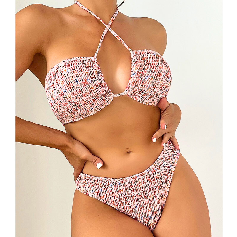 男ウケ水着】シャーリングバンドゥビキニ｜男ウケも叶う大人のデート