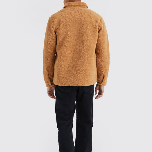 ふんわり柔らかいボア素材で背中まで暖かい秋冬アウター(ブラウン)