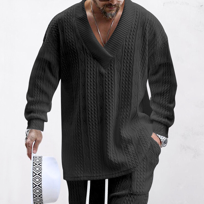 ブラックトップス単体でのシルエットがわかる前面アップ