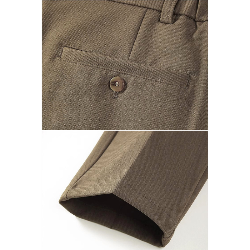 スラックス裾シルエットと生地感 春夏秋の大人カジュアルパンツ