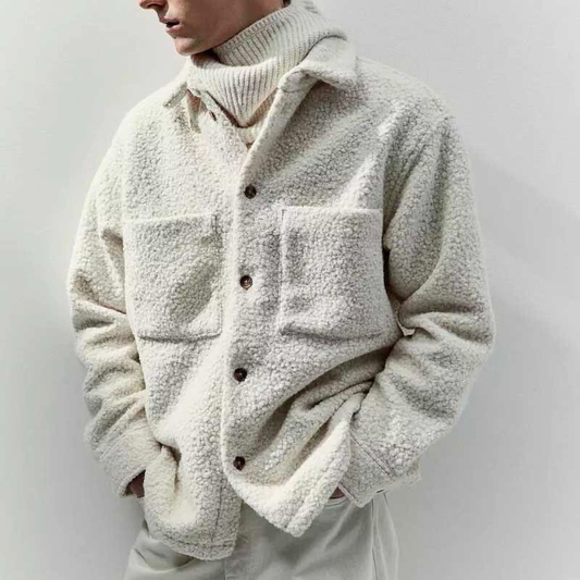 30代・40代メンズにおすすめのボアツイード風シャツジャケット|大人の秋冬カジュアルコーデに