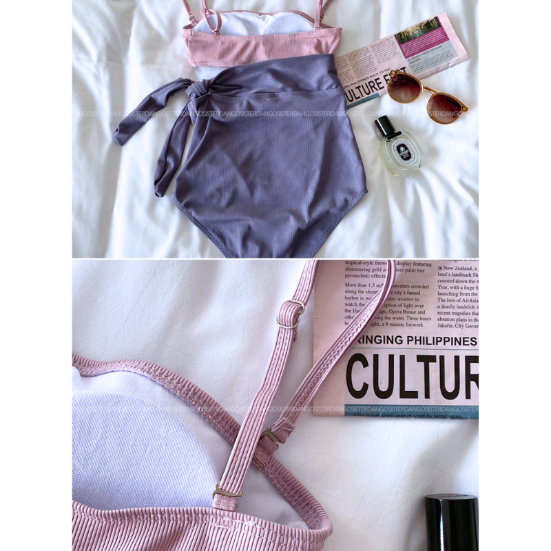 肩紐ディティールの拡大ショット(ブルー)