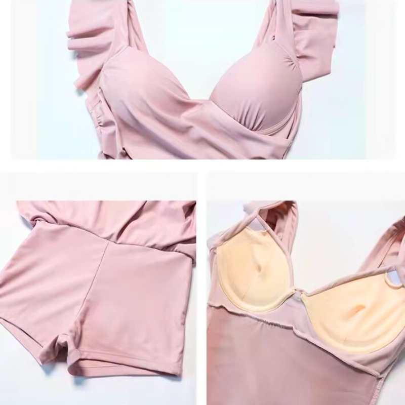 フリル付きワンピース水着 商品単体詳細(ピンク)