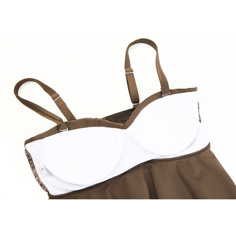 タンキニ風ビキニのカップ内側構造 しっかりフィットする設計