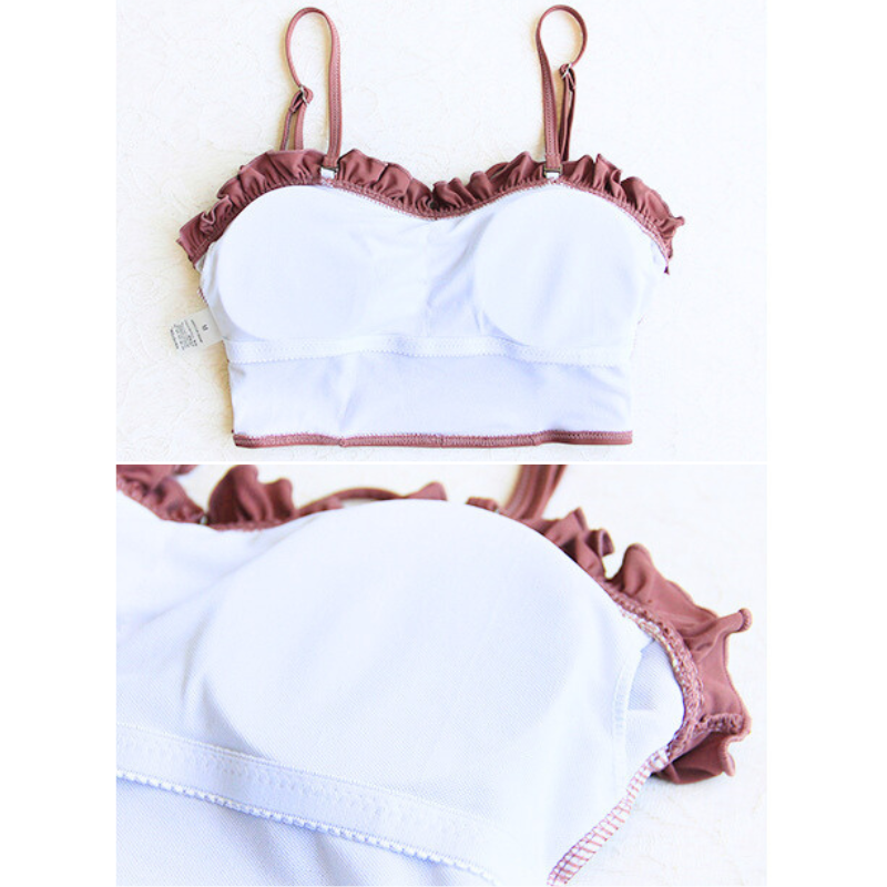 タンキニビキニのトップス裏地とパッド構造