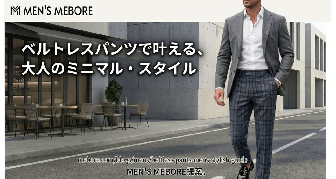 ベルトレスパンツの選び方と着こなし｜ラクなのに上品な大人メンズの定番ボトムス