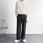 センタープレスブーツカットワイドパンツ