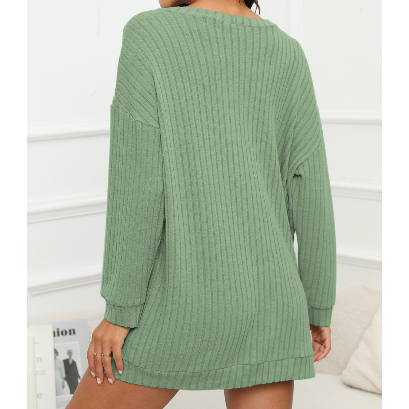 リブ素材3点セットルームウェア｜チューブトップ×ショートパンツ×カーディガン