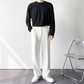 センタープレスブーツカットワイドパンツ