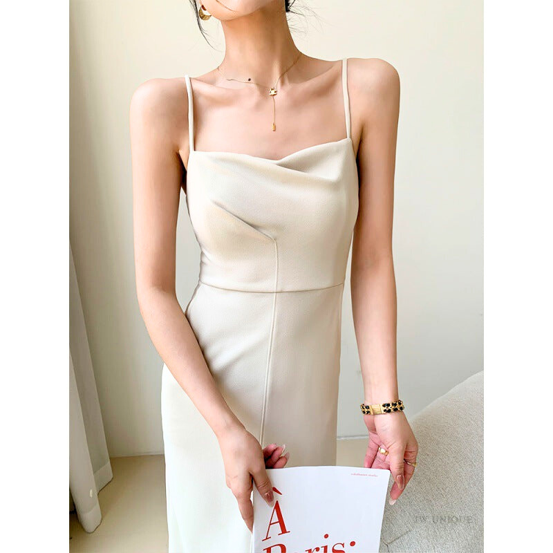 背中魅せスクエアネックキャミワンピース