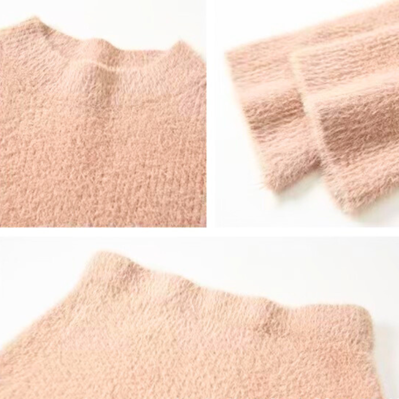 ふんわりフェミニンなモヘアタッチセットアップ