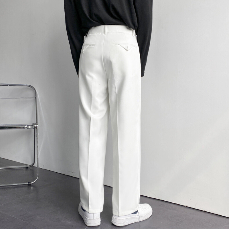 センタープレスブーツカットワイドパンツ