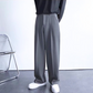 センタープレスブーツカットワイドパンツ