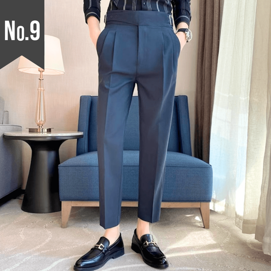 【迷ったらこのパンツ！コーデがカッコよくキマる1本】アジャスターベルト付きツータックテーパードスラックス