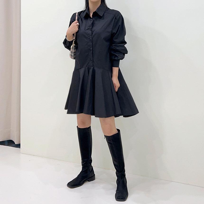 【男ウケ服】春秋デート服：フィッシュテールミディアムシャツワンピース | 体のラインが出る・肌見せできるモテ服を探す大人女子におすすめ