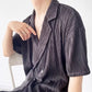 メンズ 夏のセットアップ: 夏プリーツウェーブセットアップ オープンカラー半袖シャツ×ロングパンツ  | 20代30代におすすめ