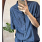 【メンズ】夏のセットアップ: デニム上下セットアップ ５分袖シャツ×ハーフパンツ | 20代30代におすすめ