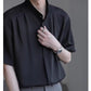 【メンズ】夏のトップス: スタンドカラーシャツ５分袖ノンアイロン | 20代30代40代におすすめ