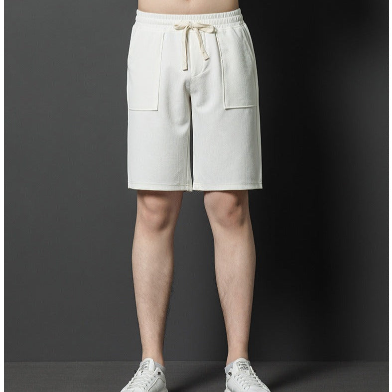 【メンズ】夏のセットアップ: ジャージ上下セットアップ ジップアップ半袖ポロシャツ×ショートパンツ | 20代30代40代におすすめ