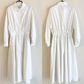 ホワイトのシャツワンピースの前後デザインが分かる商品画像