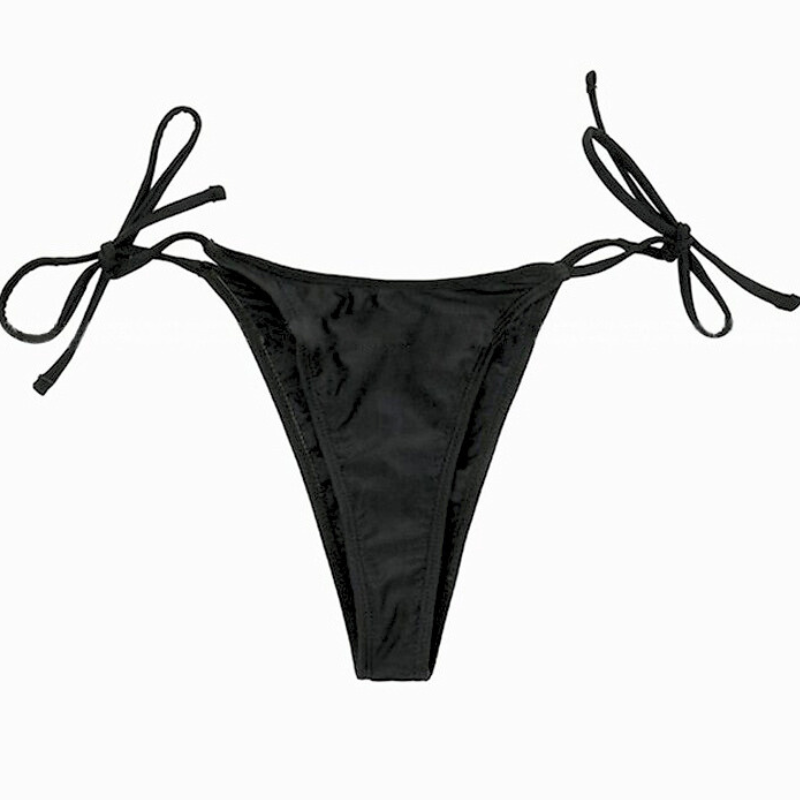 サイドリボン付きブラジリアンビキニボトム ブラック
