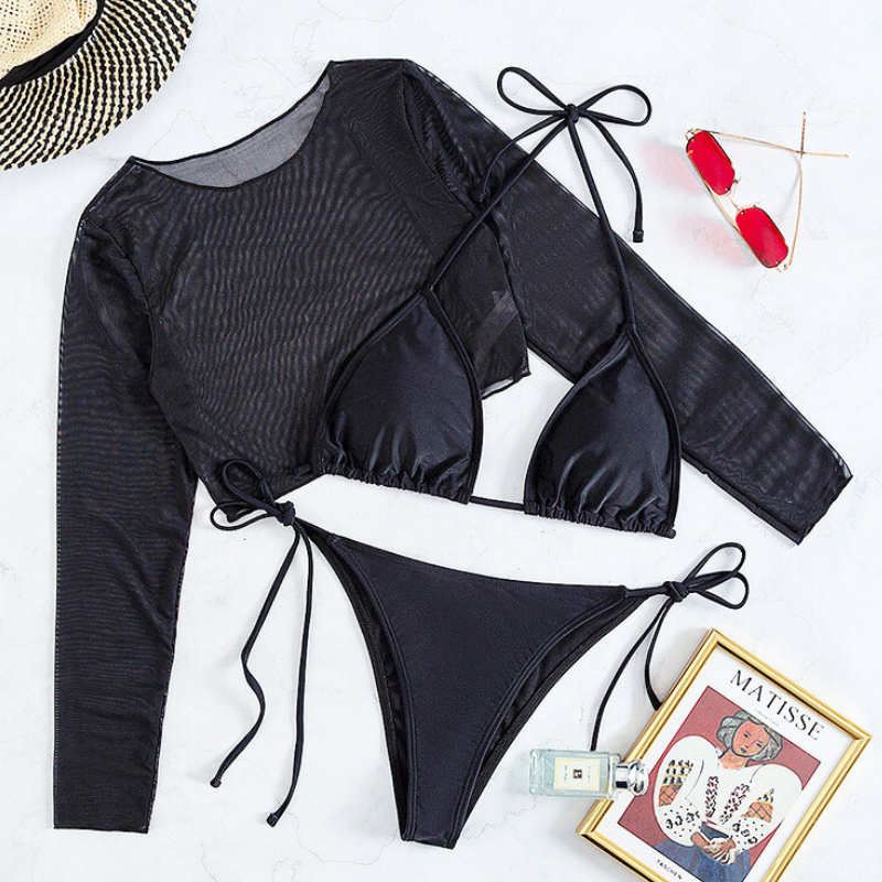 シースルーラッシュガード 三角紐ビキニ セット内容