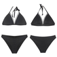 フロントライン入りブラックビキニ上下セットの商品単体画像