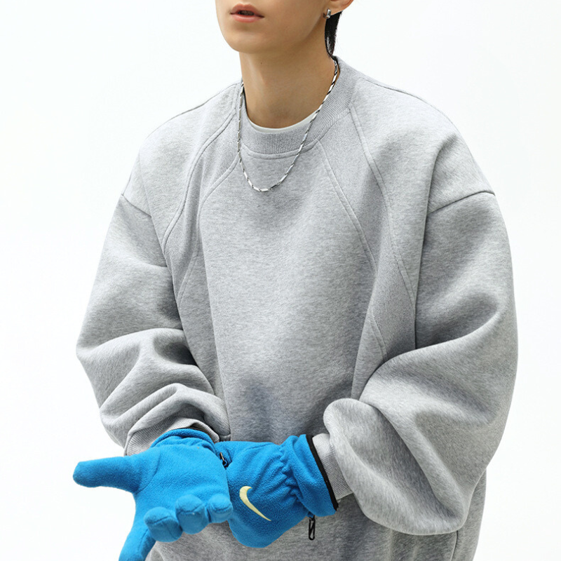 メンズブラックスウェット オーバーサイズシルエット