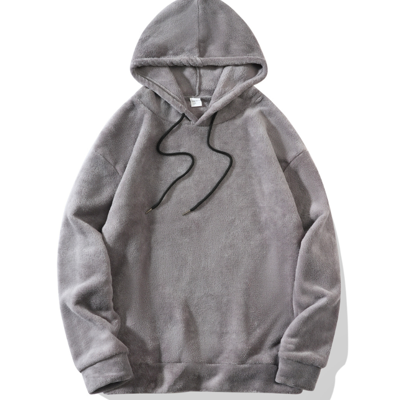 グレーの裏起毛パーカー単品（正面）