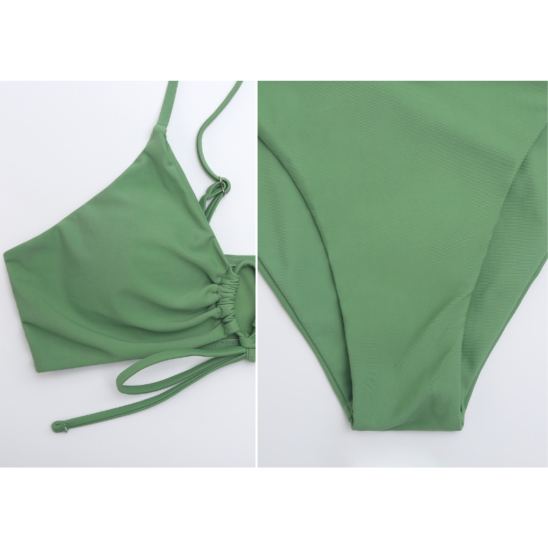 フロントギャザー部分の立体感が分かるディテール