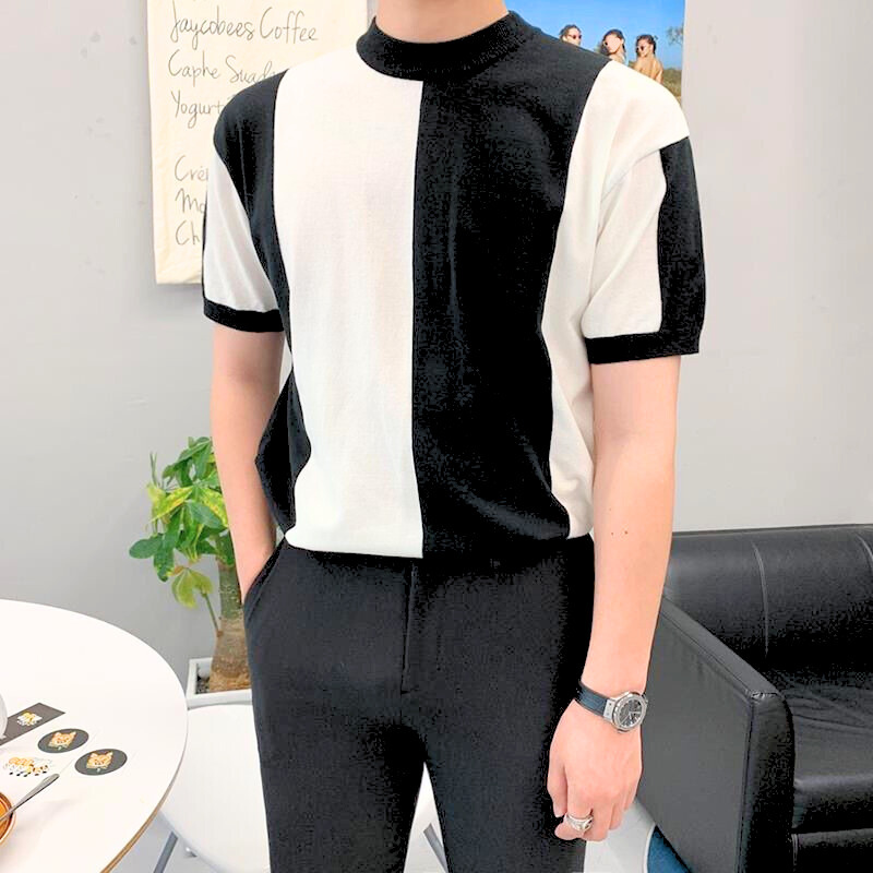 ブラック×ホワイトのニットで大人モノトーンコーデ