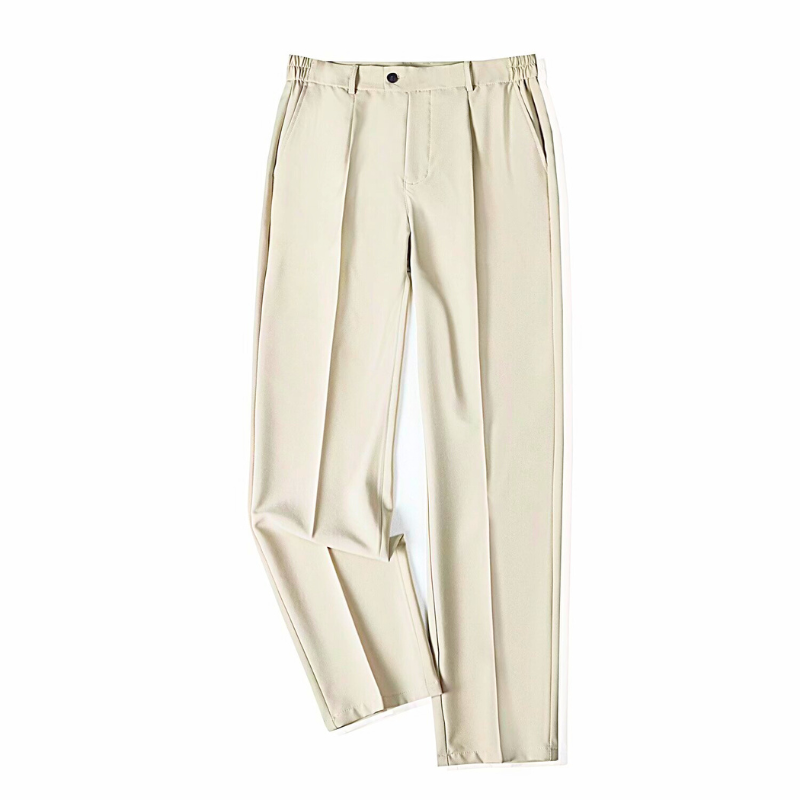 ベージュ イージースラックス メンズ ウエストゴム