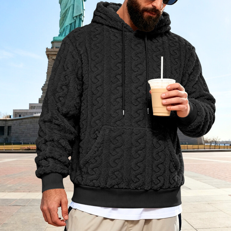 ブラックの両面フリースパーカー｜大人の秋冬にぴったりのシックな上品カラー