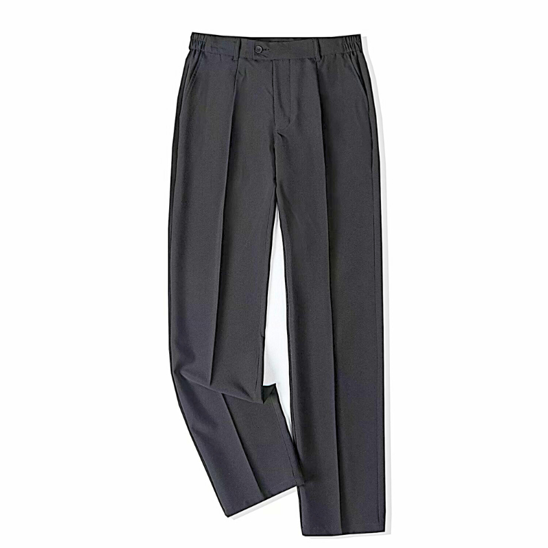 ブラック イージースラックス メンズ センタープレス