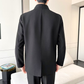 30代・40代メンズ向け春秋冬スタンドカラーセットアップの背面シルエット