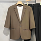 7分袖ジャケット ブラウンカラー 春夏メンズ向けアイテム 単品イメージ