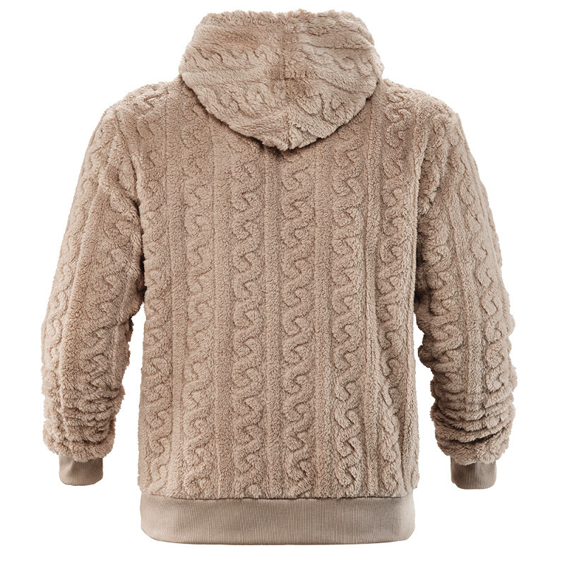 ディスプレイ用フリースパーカー背面｜毛並みの流れが美しく高級感のある仕上がり