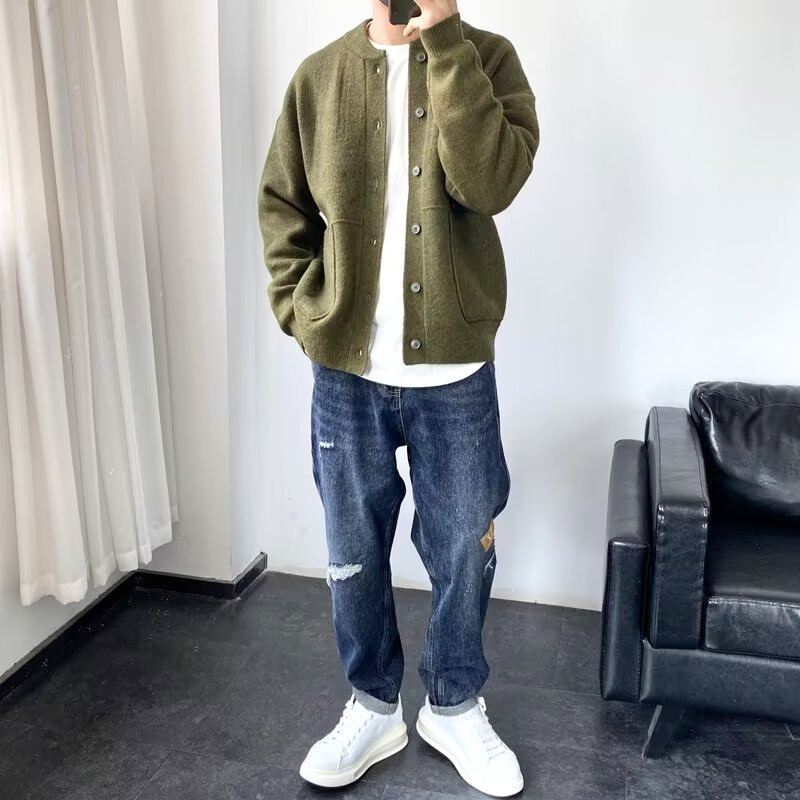 30代・40代メンズ向け春秋冬カーデジャケットの全身スタイリング