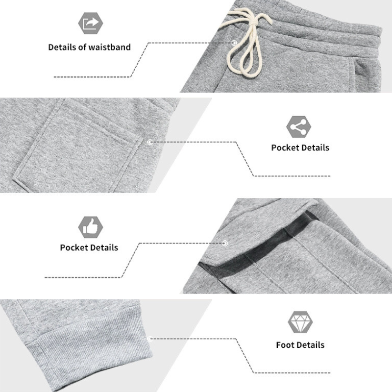 パンツのウエスト・ポケット・裾リブディテール｜機能性とデザイン性を両立した作り