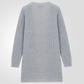 ローゲージロングニットカーディガン グレー バックスタイル