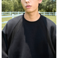 メンズブラックスウェット シンプルコーデ