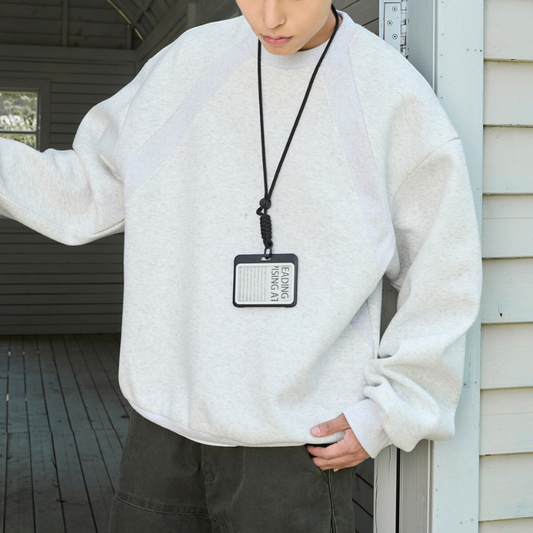 メンズライトグレースウェット 正面カジュアルスタイル