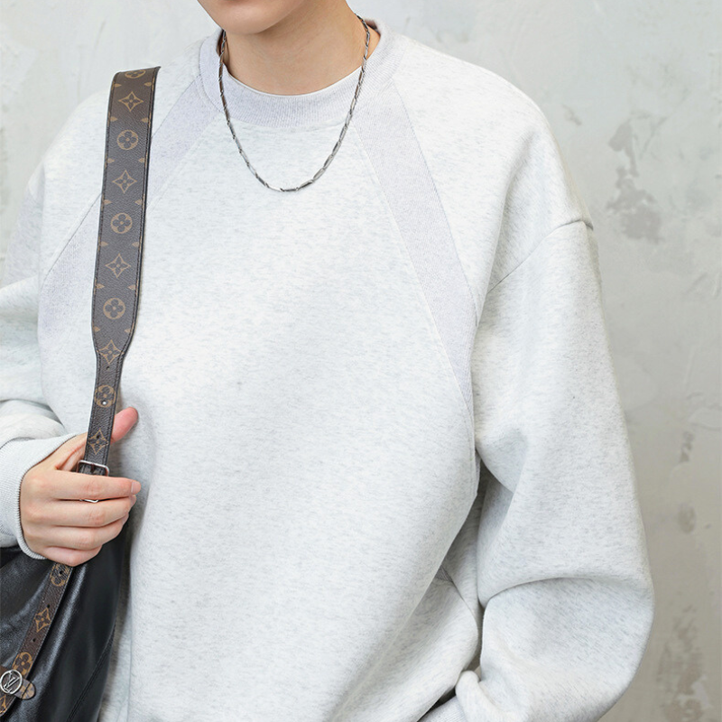 メンズライトグレースウェット 立体切替デザイン アップ